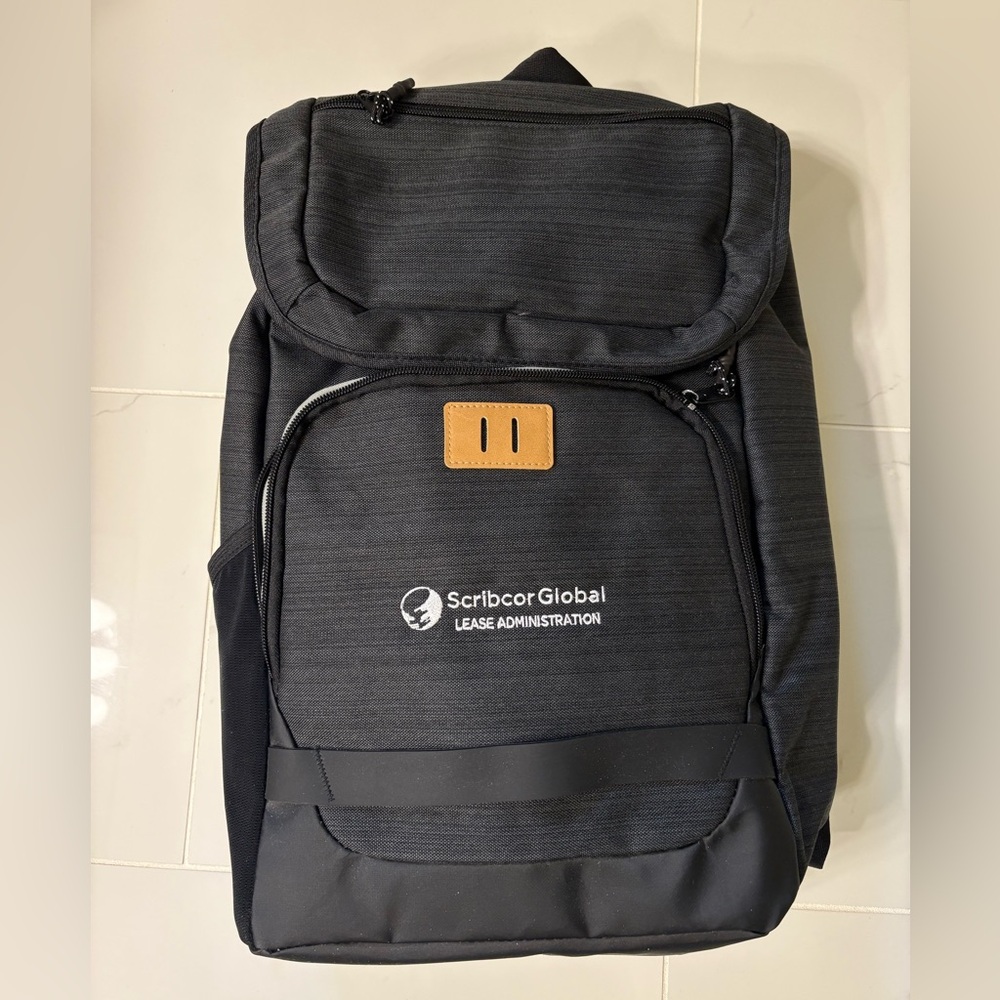 Leeds Mayfair Black Backpack Travel Bag Laptop Bag